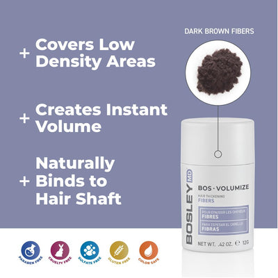 Bosley Hair Thickening Fibers - Dark Brown - Salon Warehouse