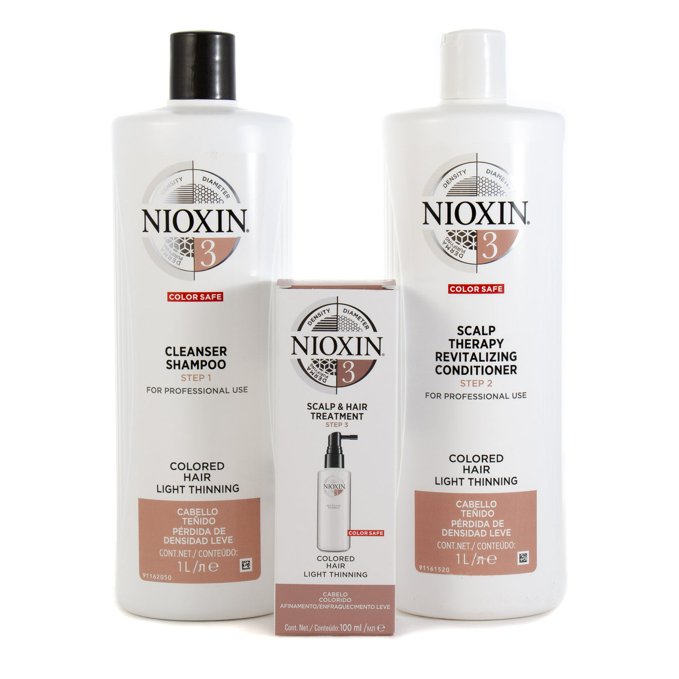 Nioxin System 3 Cleanser Shampoo And Scalp Revitaliser Conditioner 1000ml Plus 100ml Treatment - Salon Warehouse
