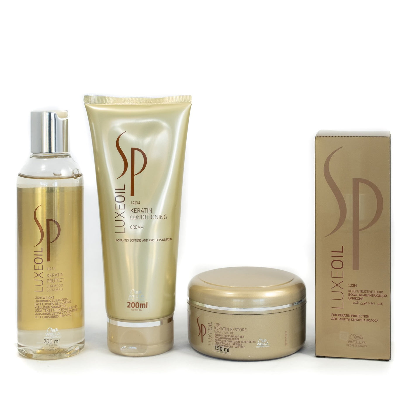 Wella SP LuxeOil Shampoo, Conditioner Treatment And Oil 4 Pack - Salon Warehouse