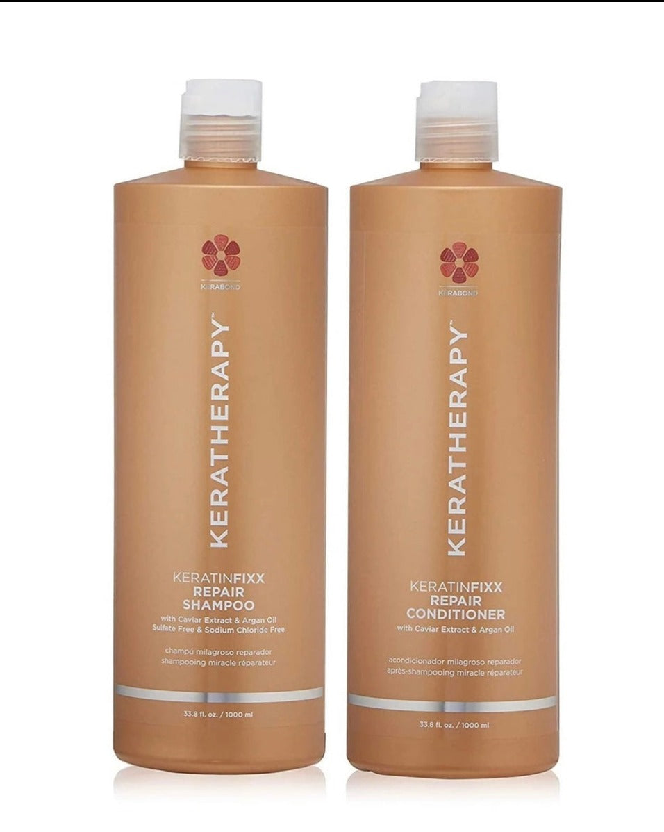 Keratherapy KeratinFix Repair Shampoo & Conditioner Duo 1 litre - Salon Warehouse
