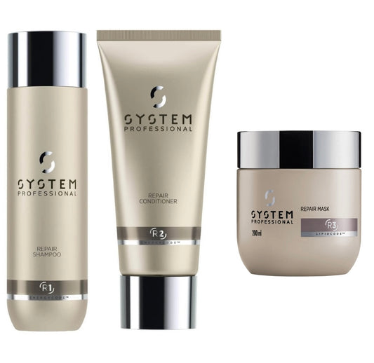 System Professional Repair Shampoo 250mL Conditioner 200ml Mask 200ml - Salon Warehouse