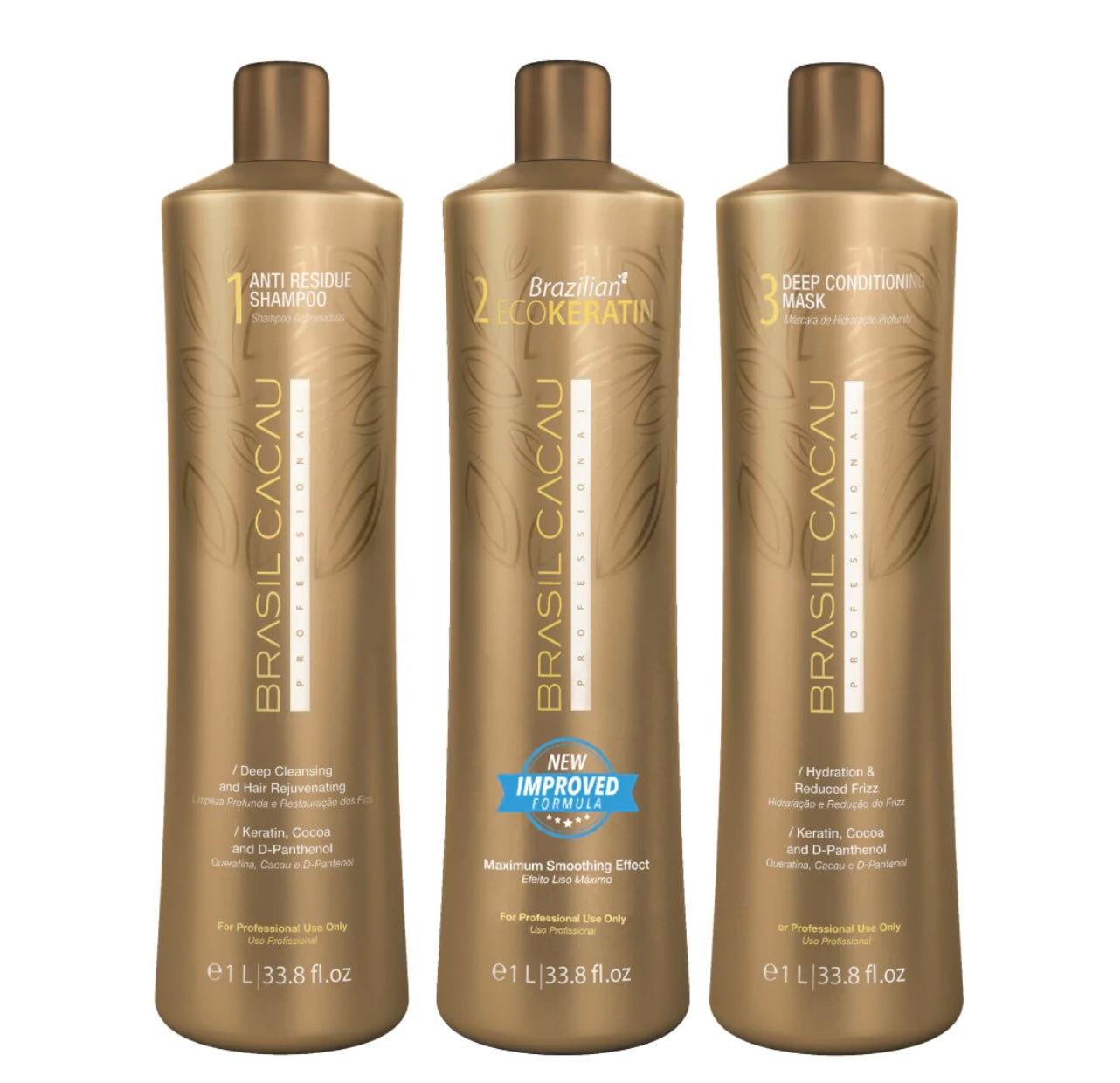 Brasil Cacau Shampoo & Conditioner Anti Frizz Duo 300ml - Salon ...