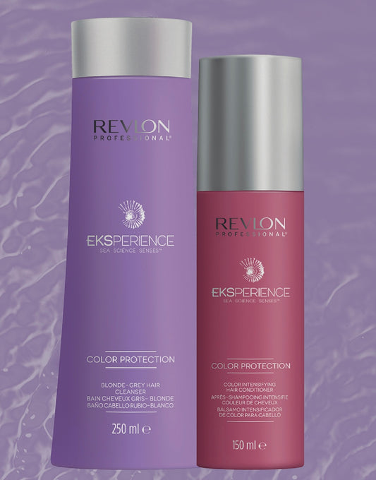 Revlon Professional Eksperience Colour Protection Blonde Cleanser 200ml & Colour Conditioner 250ml Duo - Salon Warehouse