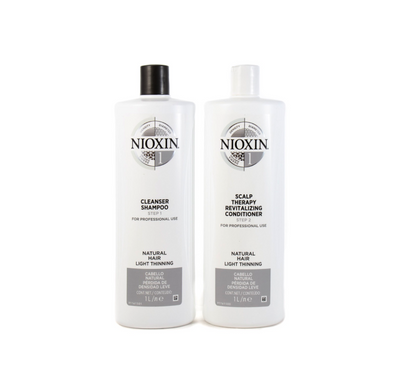 Nioxin System 1 Cleanser Shampoo And Scalp Revitaliser Conditioner 1000ml Duo - Salon Warehouse