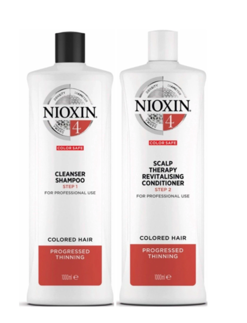 Nioxin System 4 Cleanser Shampoo And Scalp Revitaliser Conditioner 1000ml Duo - Salon Warehouse