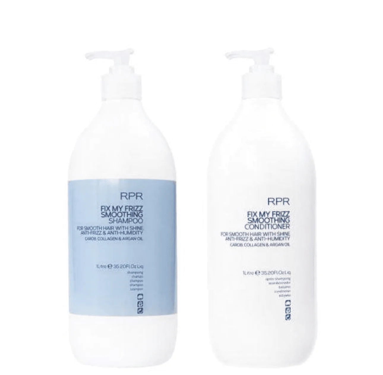 RPR Fix My Frizz Smoothing Shampoo & Conditioner Duo Set 1L - Salon Warehouse