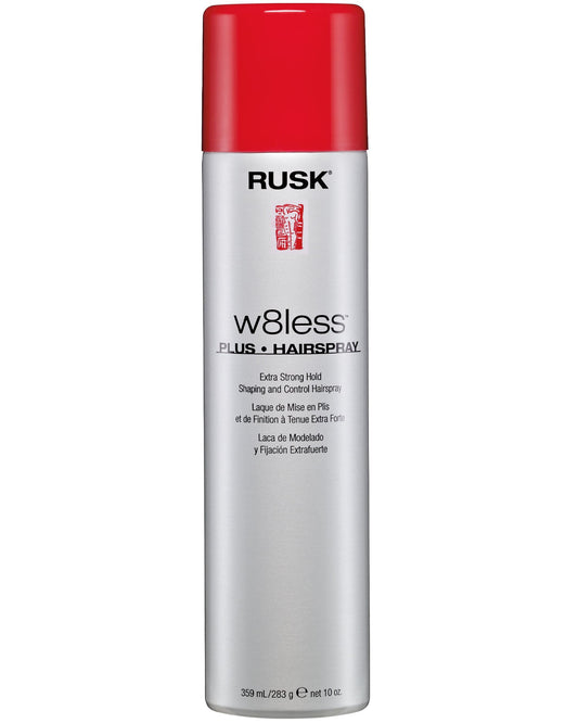 Rusk W8Less Plus Extra Strong Hold Shaping And Control Hairspray 10 Oz. - 80% Voc