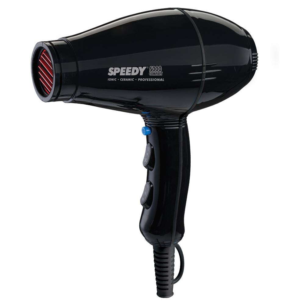 Speedy 5000 Compact Ionic & Ceramic Professional Hairdryer - Black - Salon Warehouse