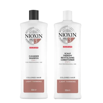 Nioxin System 3 Cleanser Shampoo And Scalp Revitaliser Conditioner 1000ml Duo