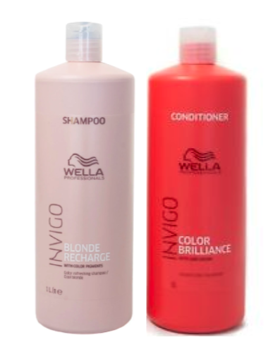 Wella Invigo Blonde Recharge & Brillance Conditioner 1 Litre Duos - Salon Warehouse