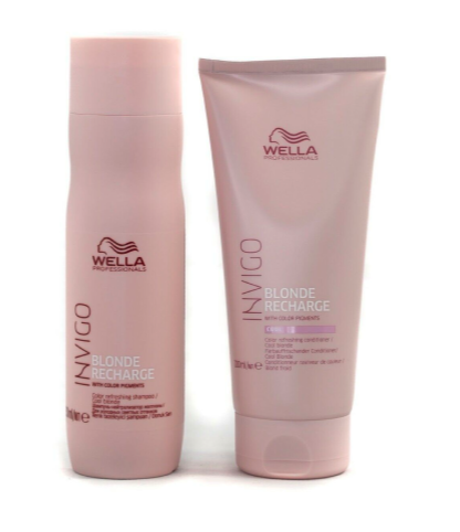 Wella Invigo Blonde Recharge Shampoo 250ml, Conditioner 200ml Duo Pack - Salon Warehouse