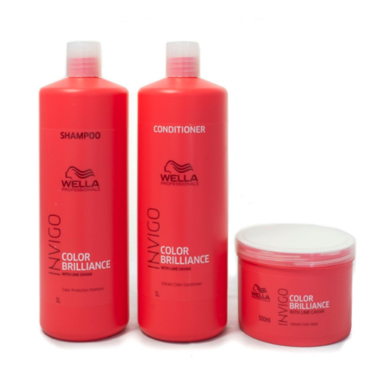 Wella Invigo Color Brilliance Shampoo And Conditioner 1000ml + 500 Mask - Salon Warehouse