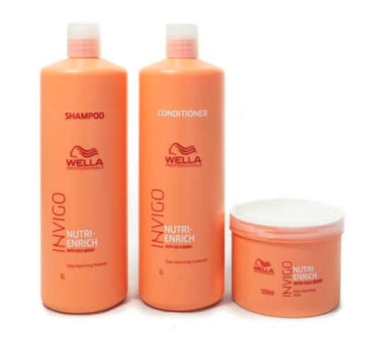 Wella Invigo Enrich Shampoo & Conditioner 1 Litre Mask 500 Trio - Salon Warehouse