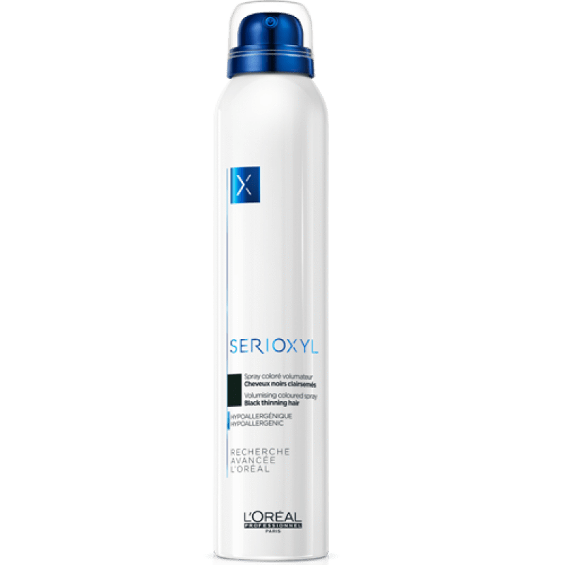 L'Oréal Professionnel Serioxyl Volumising Coloured Spray Black Thinning Hair 200ml