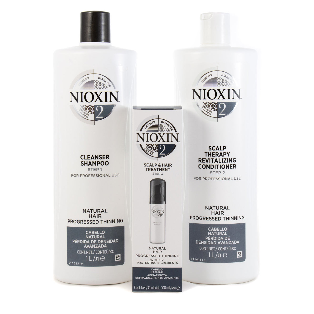 Nioxin System 2 Cleanser Shampoo And Scalp Revitaliser Conditioner 1000ml Plus 100ml Treatment - Salon Warehouse