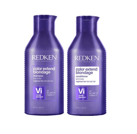 Redken Color Extend Blondage Shampoo and Conditioner 500ml Bundle - Salon Warehouse