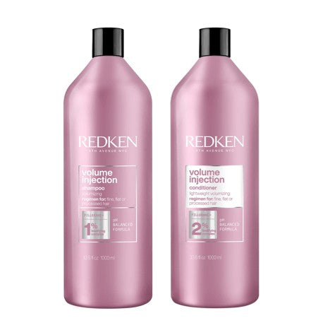 Redken Volume Injection 1L Shampoo and Conditioner Bundle - Salon Warehouse