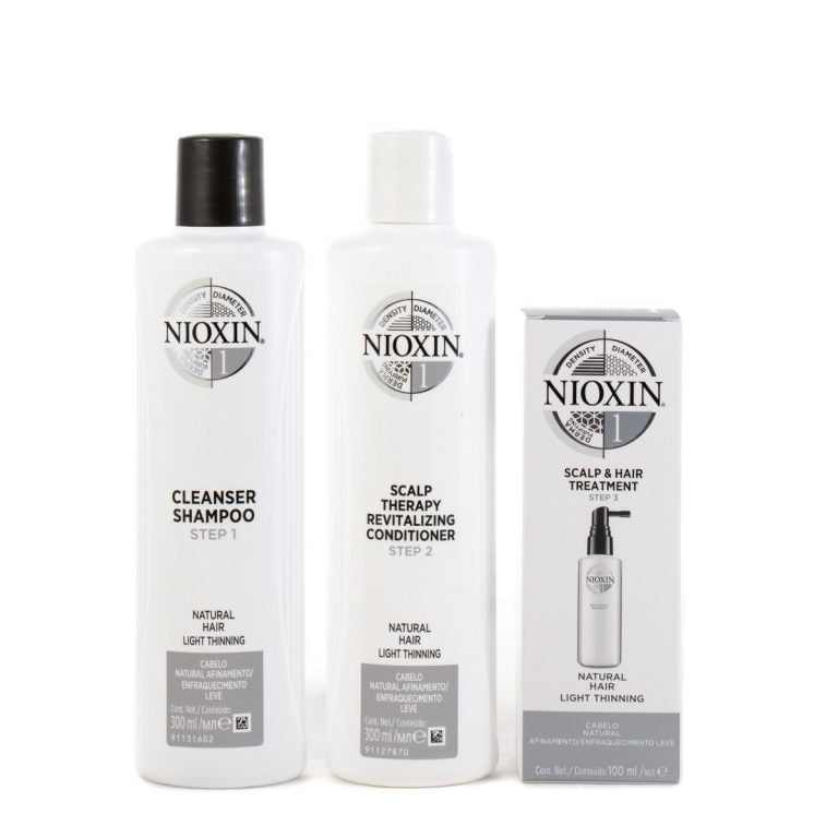 Nioxin System 1 Duo 300ml Shampoo And Conditioner + Treatment 100ml - Salon Warehouse