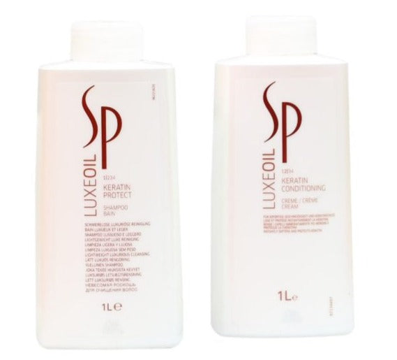 Wella Luxe Oil Keratin Shampoo and Conditioner Duo 1000mlx2 - Salon Warehouse