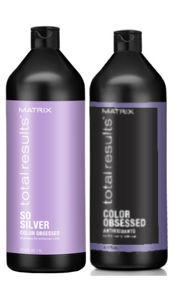 Matrix Total Results So Silver Shampoo And Color Obsessed Conditioner 1l Duo - Salon Warehouse