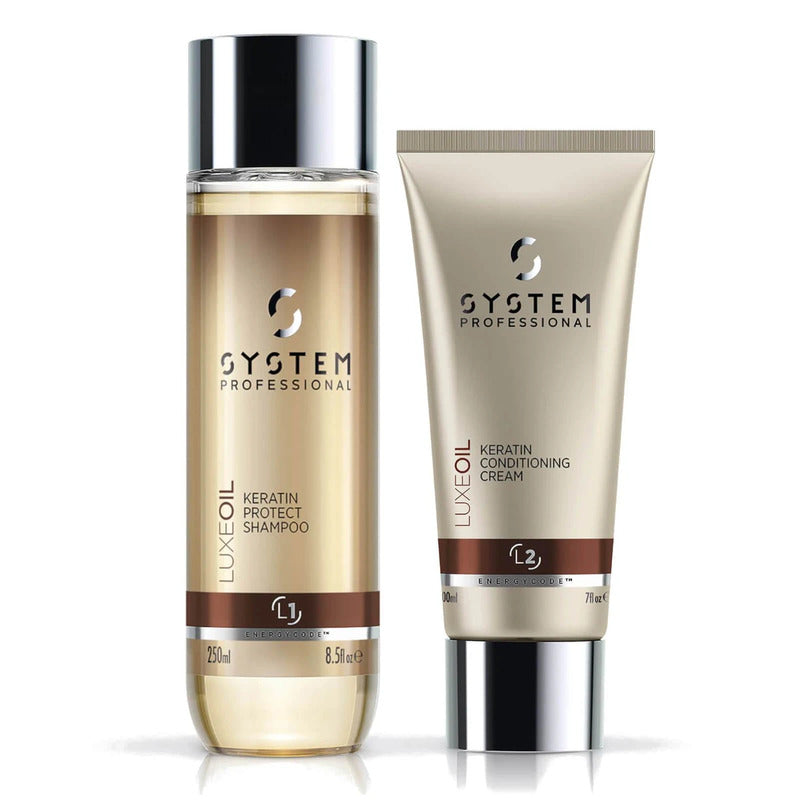 System Professional Luxeoil Keratin Protect Shampoo 250mL Conditioner 200ml - Salon Warehouse